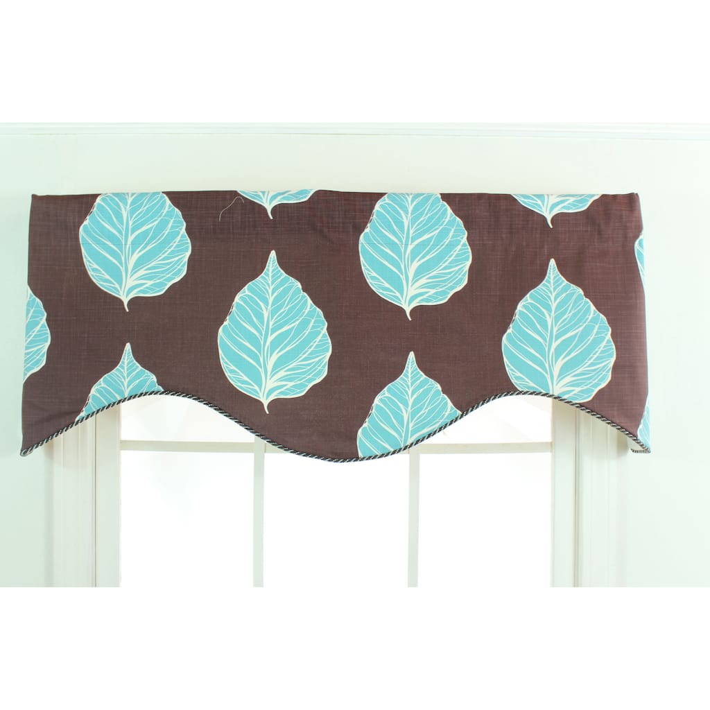 Ice Leaf Mocha Cornice Valance
