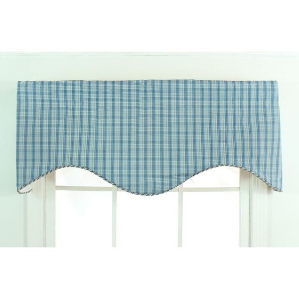 Ocean Check Blue Cornice Valance  ™ Shopping   Great Deals