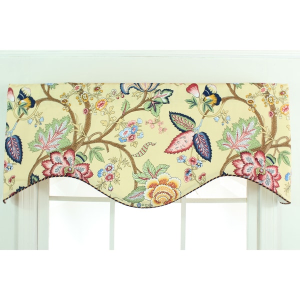 Oriental Meadow Multi colored Cornice Valance RLF HOME Valances