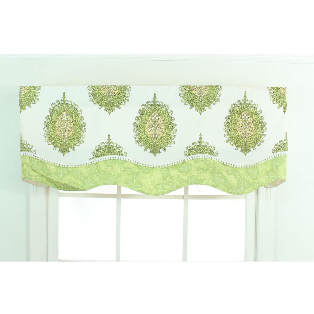 Medallion Print Lime Green Glory Valance