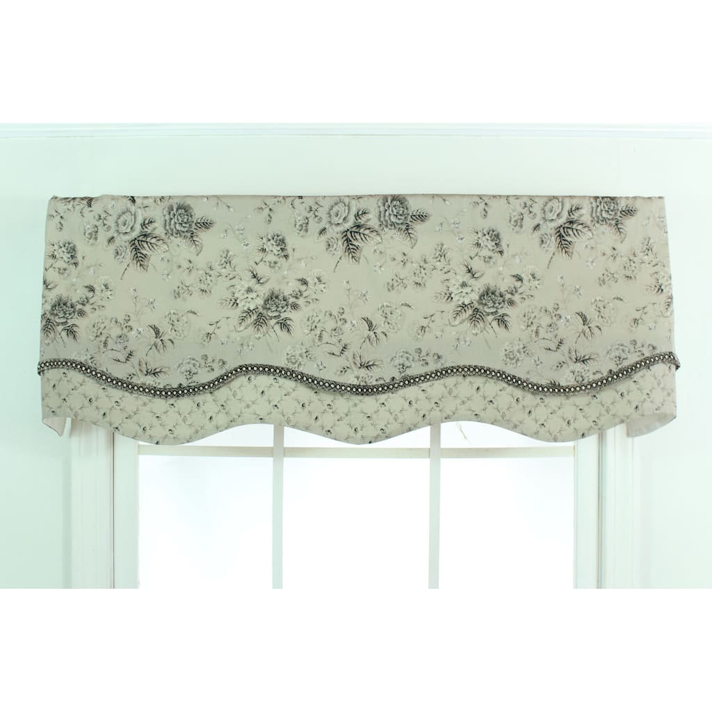 Shabby Chic Charcoal Glory Valance
