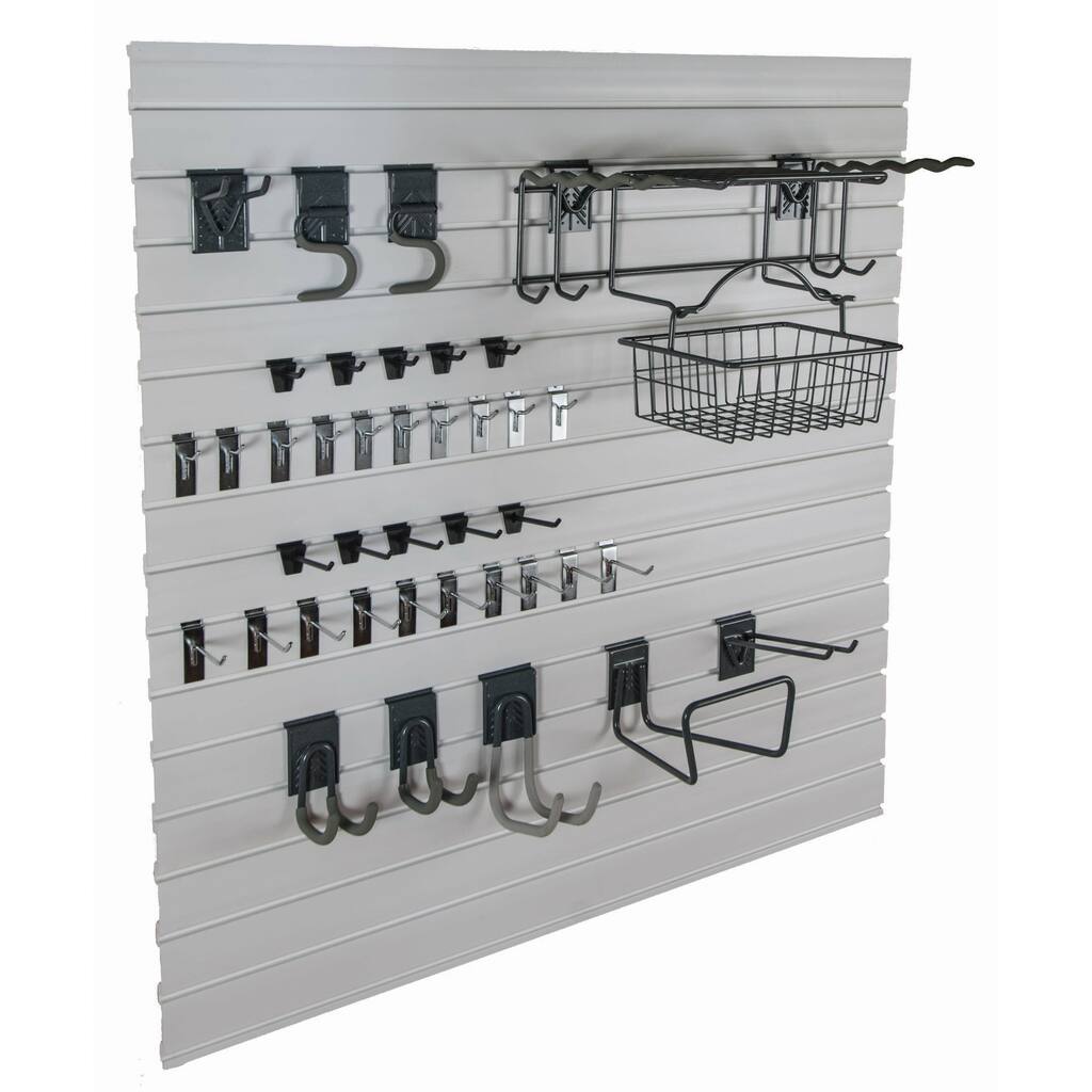 GlideRite Slatwall Garage Organization Garden Kit
