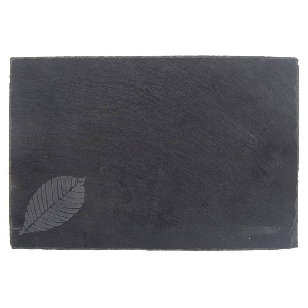 Etched Leaf with Chalk Slate Cheese Board