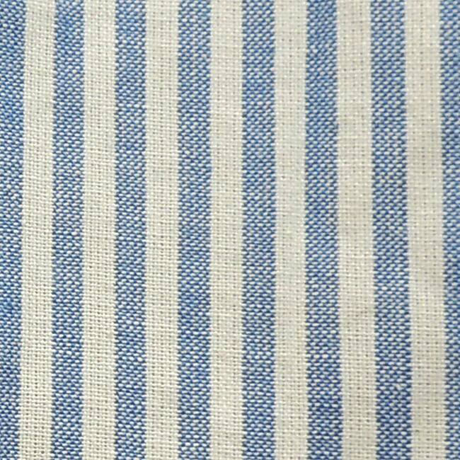 Copper Grove Lafarge Blue and White Bell Stripe Bedskirt