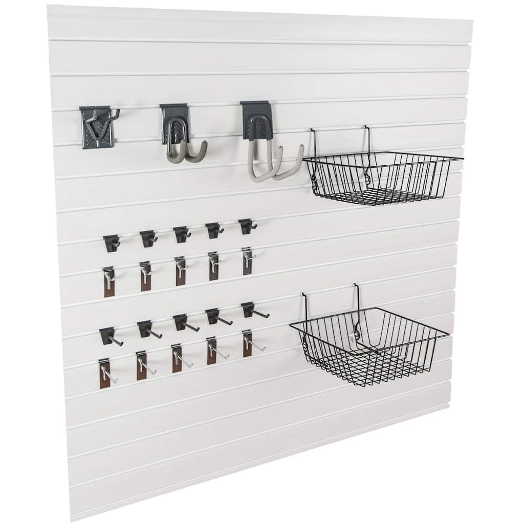 GlideRite Slatwall Garage Organization Economy Kit