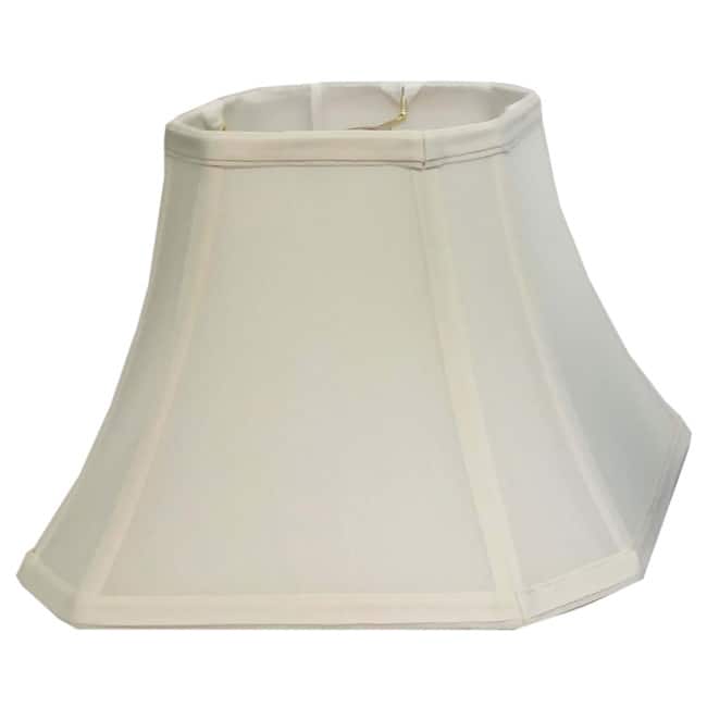 Square Cut Corner Off-white Silk Lamp Shade