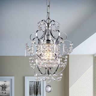 Silver Orchid Single-light Jess Crystal Chandelier