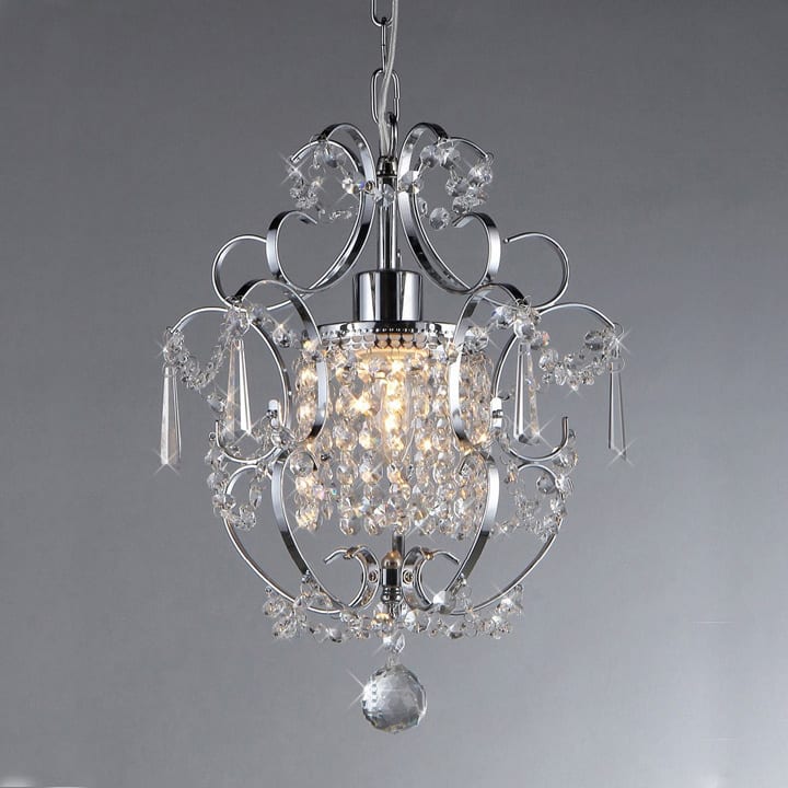 Silver Orchid Single-light Jess Crystal Chandelier