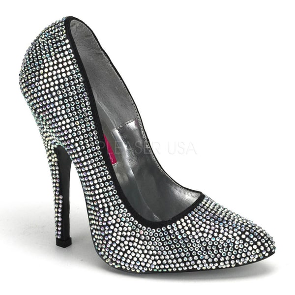 bordello rhinestone heels