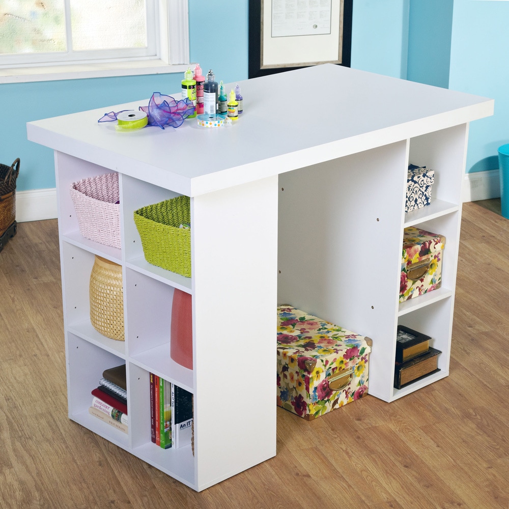 Shop Simple Living Counter Height Craft Desk Overstock 8199442