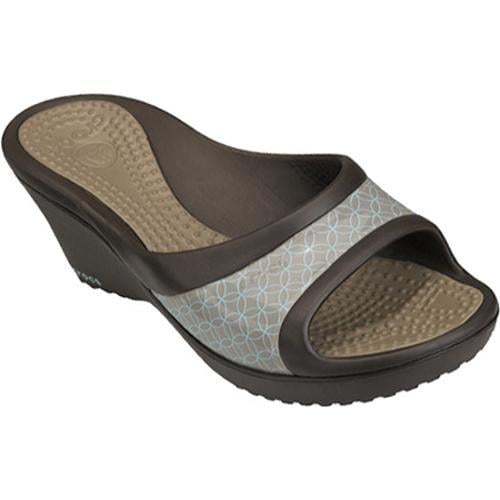 Women's Crocs Sately Espresso/Mushroom Crocs Wedges