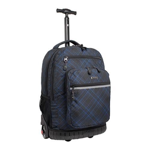 J World 19.5in Rolling Backpack with Laptop Sleeve Cross J World Rolling Laptop Cases