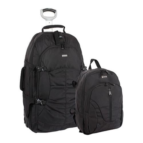 J World 26in Rolling Backpack with Detachable Backpack Black J World 26" 27" Uprights