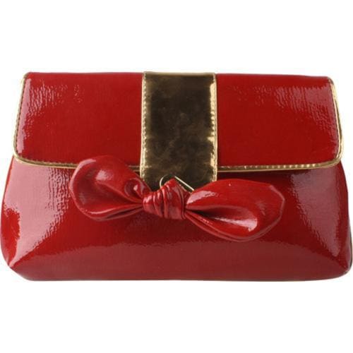 Women's J. Renee 10280Salsa Red Crinkle Patent J. Rene Evening Bags