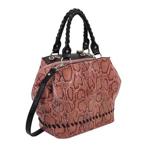 Women's 33rd & MAD Python Print Triple Zip Satchel Rose 33Rd & MAD Satchels