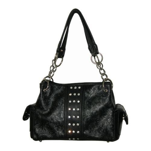 Women's Blingalicious Western Embossed Handbag Q1613 Black Blingalicious Satchels