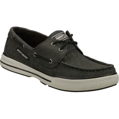 Men's Skechers Relaxed Fit Arcade Clear Sailing Black/Gray Skechers Loafers