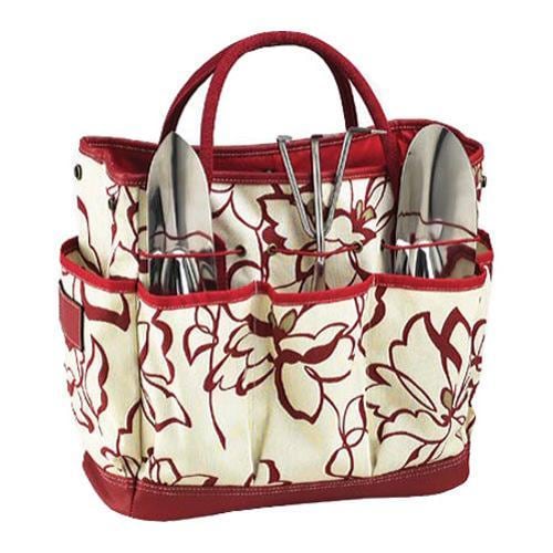 Picnic At Ascot Gardening Tote Set Red Floral