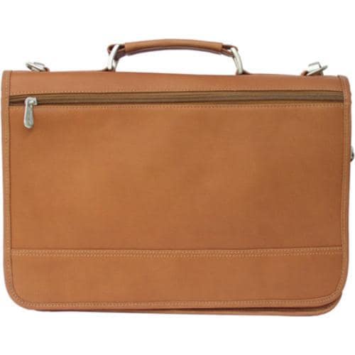 Piel Leather Two Section Expandable Portfolio 2563 Saddle Leather Piel Leather Leather Messenger Bags