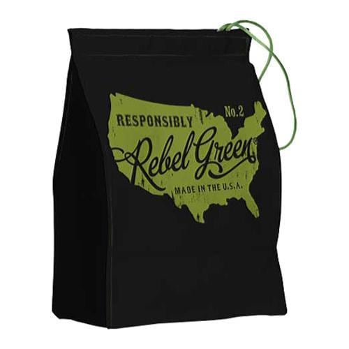 Rebel Green Map Lunch Bag/Reusable Napkin Black Cotton Canvas Rebel Green Lunch Totes