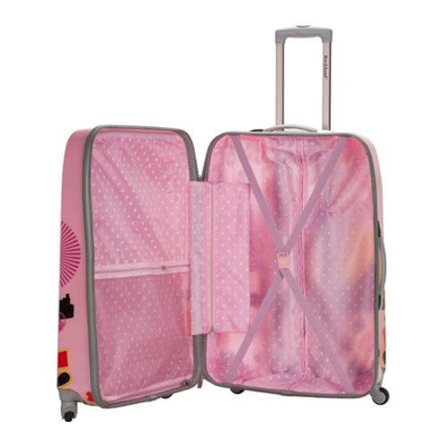 Rockland 2 Piece Polycarbonate/ABS Upright Luggage Set F206 Pink Vegas Rockland Two piece Sets