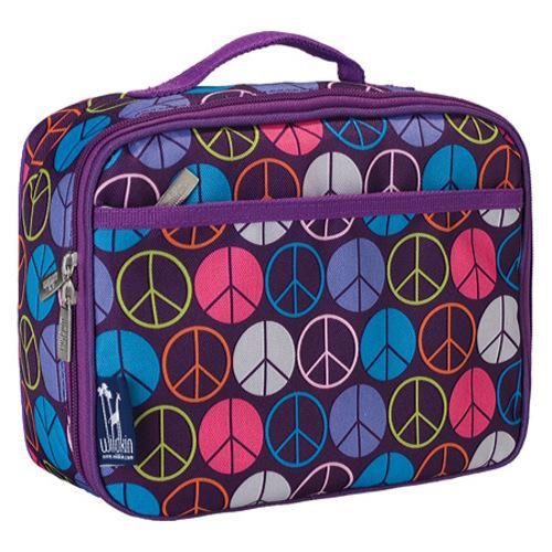 Wildkin Lunch Box Peace Signs Purple