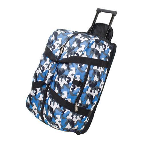 Wildkin Rolling Duffel Bag Blue Camo Wildkin Rolling Duffels