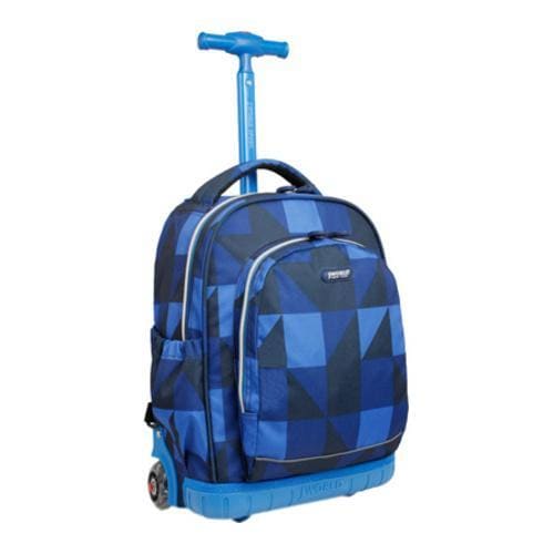 J World Pecan 17in Kid's Rolling Backpack Block Navy J World Rolling Backpacks