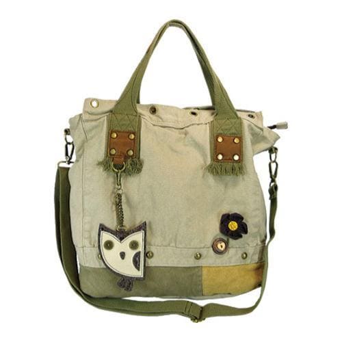 Womens Chala Hoohoo Owl Patch Square Tote Sand  