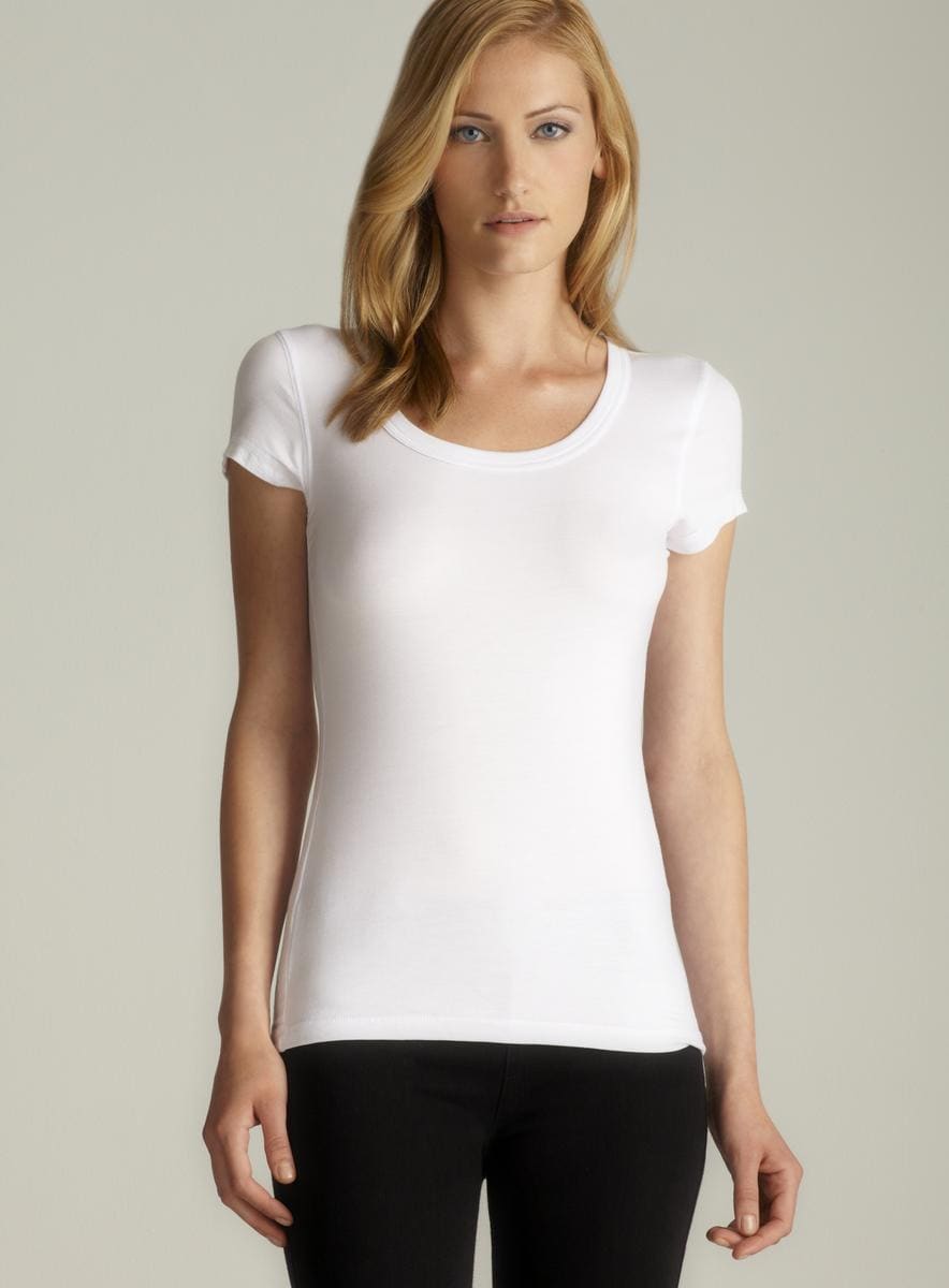 Cupio White Scoop Neck Tee  ™ Shopping