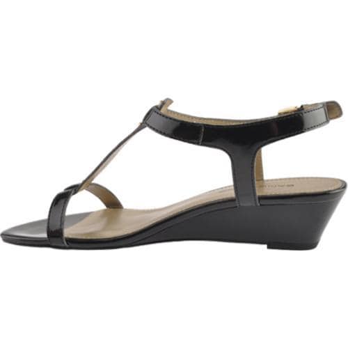 Women's Bandolino Gurrey Black Patent Bandolino Wedges