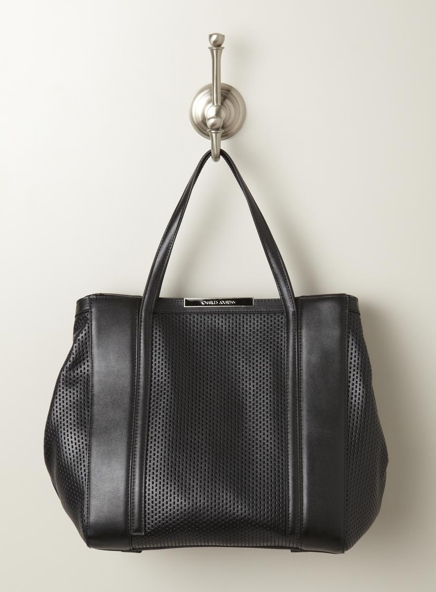 Charles Jourdan Bailey Perforated Block Leather Tote
