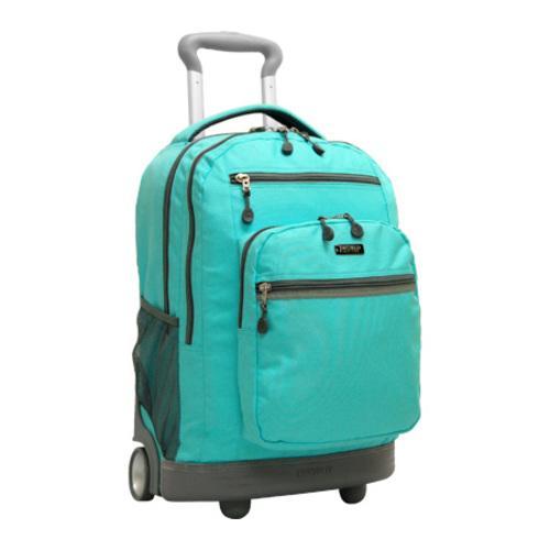 JWorld New York Sundance II 20in Laptop Rolling Backpack Seafoam J World Laptop Backpacks