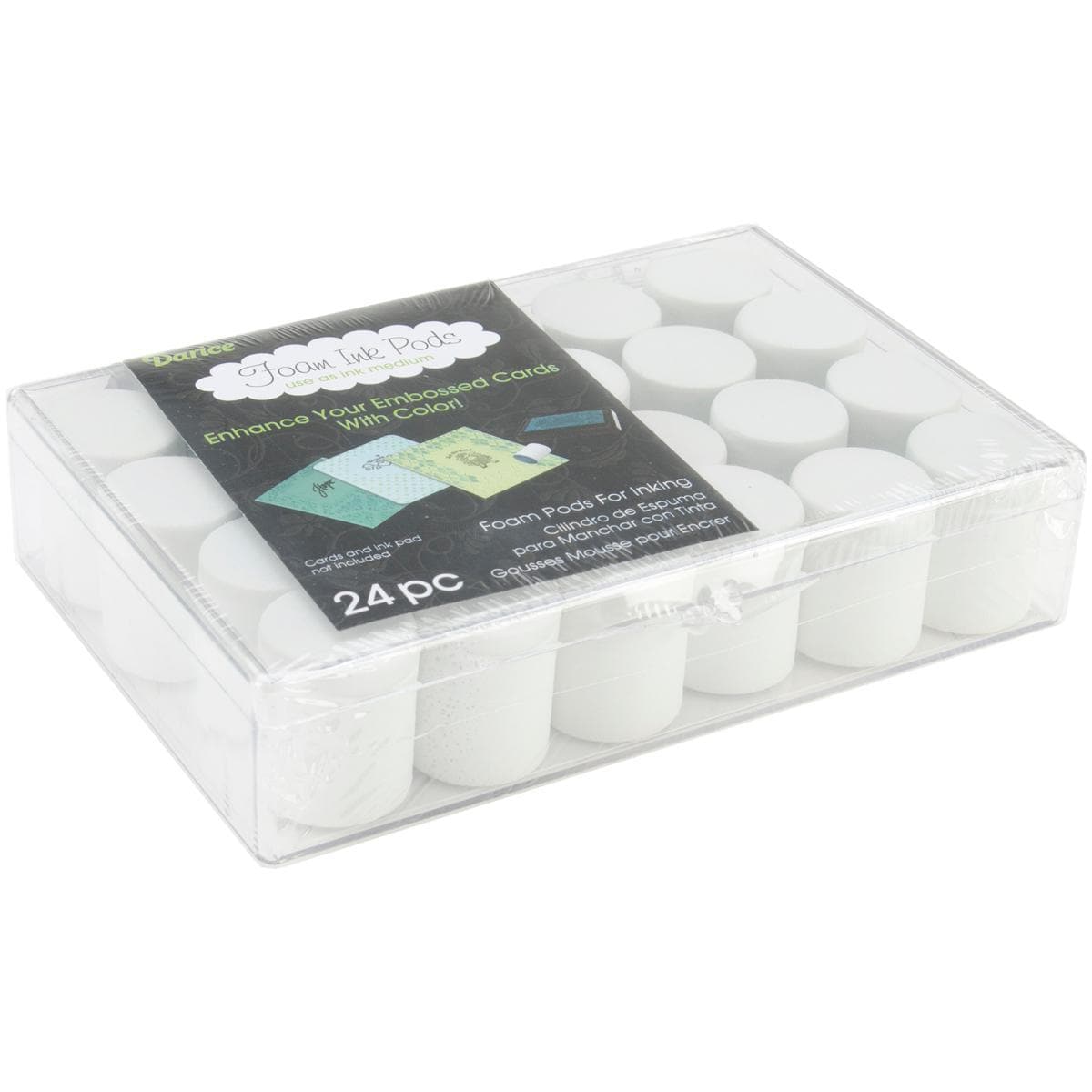 Darice Foam Ink Pods 24/pkg  Foam Pods In Clear Plastic Storage
