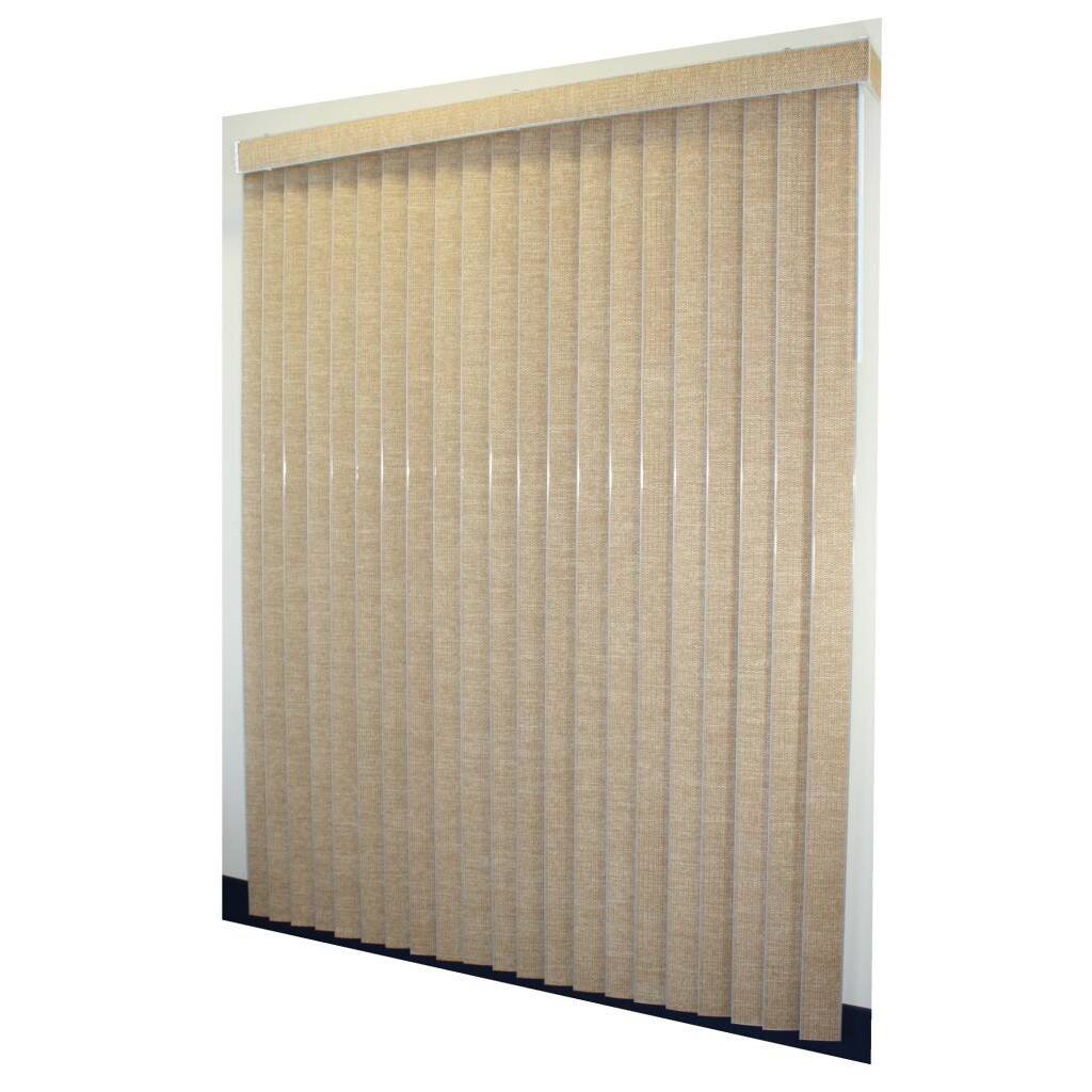 Wicker Vertical Patio Blind Set in Nutmeg - Natural