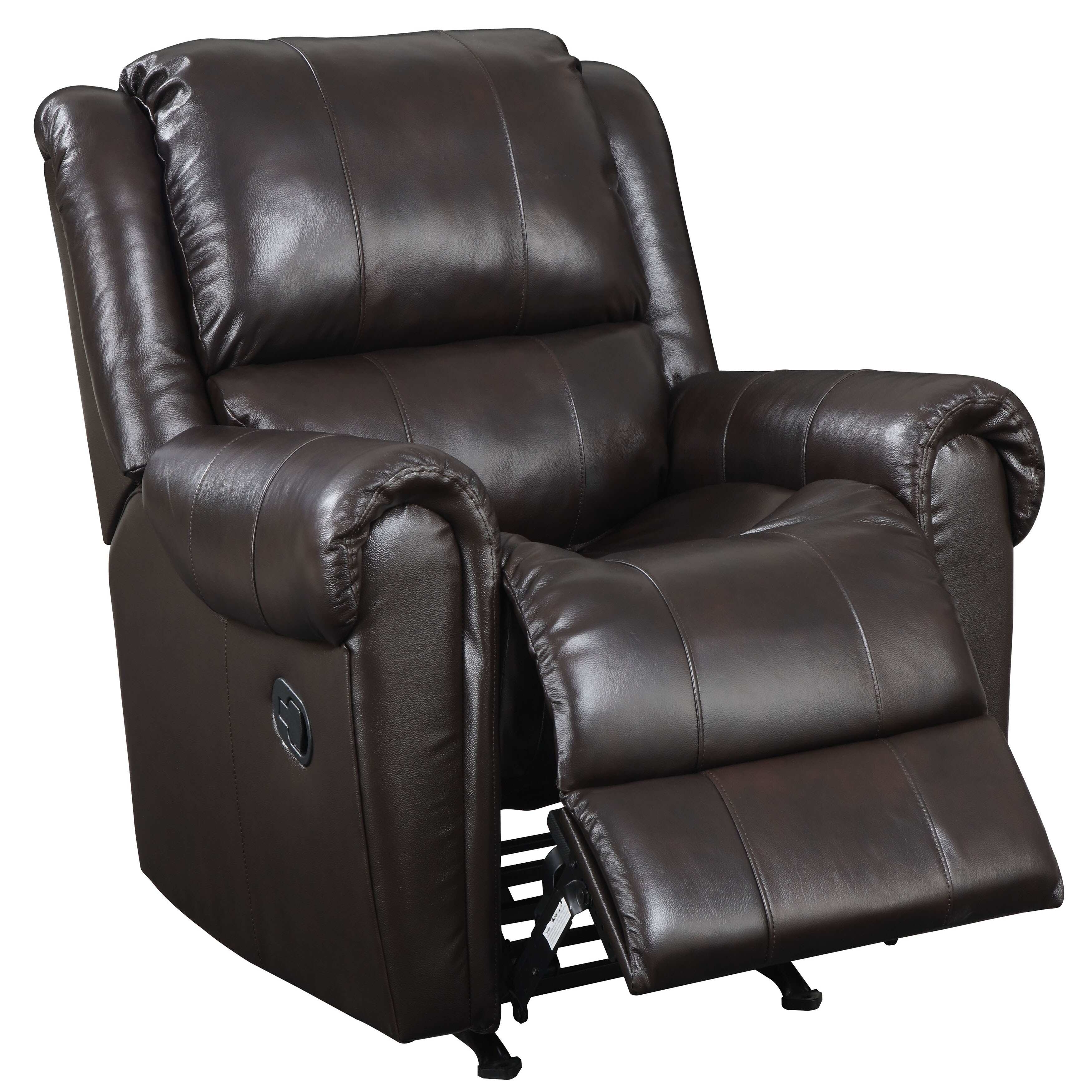 shop brody brown italian leather rocker recliner chair overstock 8200997 brody brown italian leather rocker recliner chair