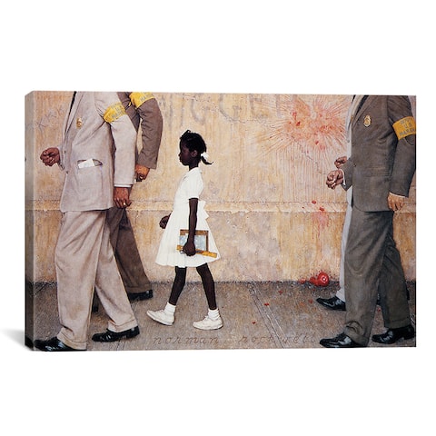 iCanvas Norman Rockwell 'The Problem We All Live with (Ruby Bridges)' Canvas Wall Art