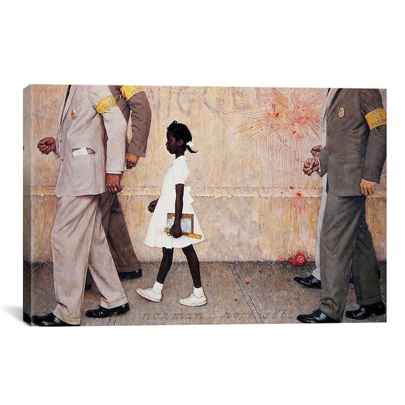 iCanvas Norman Rockwell 'The Problem We All Live With (Ruby Bridges)' Canvas Wall Art