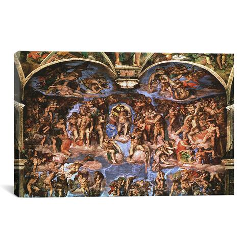 iCanvas Michelangelo Buonarroti 'Sistine Chapel: The Last Judgement' Canvas Art