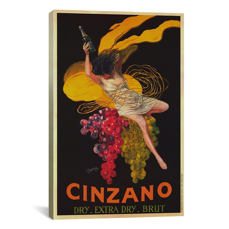 Leonetto Cappiello Asti Cinzano (vintage) Canvas Art (MediumSubject VintageMedium CanvasOuter dimensions 26 inches high x 18 inches wide x 1.5 inches deep )