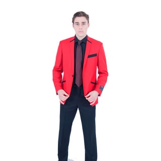 Ferrecci Men's Red 1-button Blazer - Overstock Shopping - Big Discounts ...