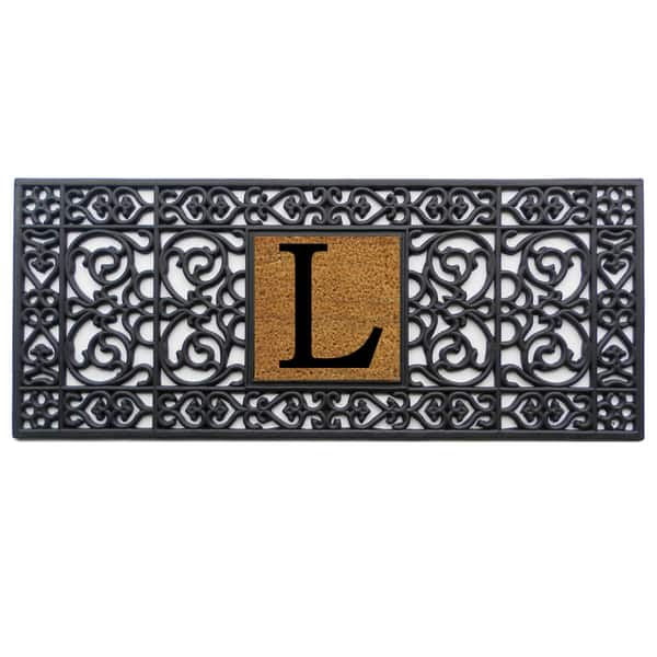 Shop Momentum Mats Black Rubber Monogrammed Doormat 1 5 X 3