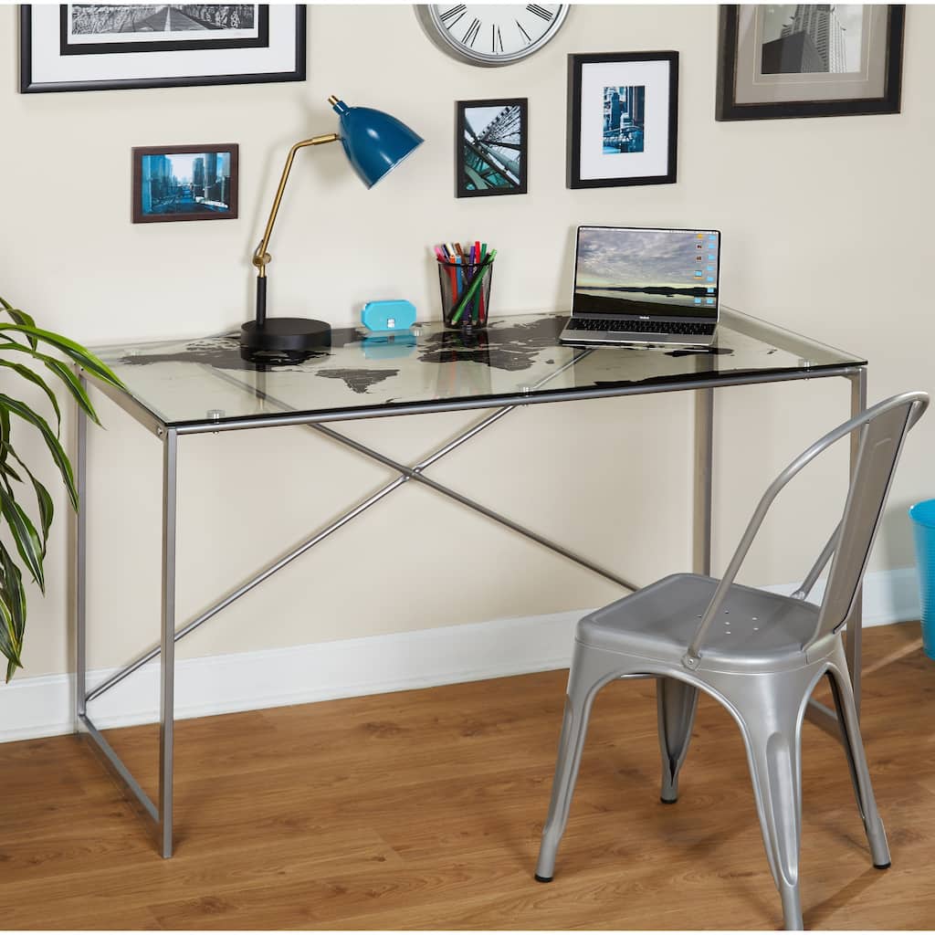 Simple Living World Map Desk