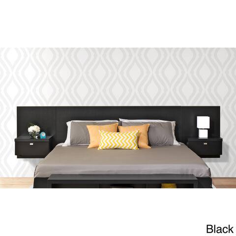 Black Bedroom Sets Online At Our Best Prepac Valhalla Designer Series Wood Floating King Headboard
