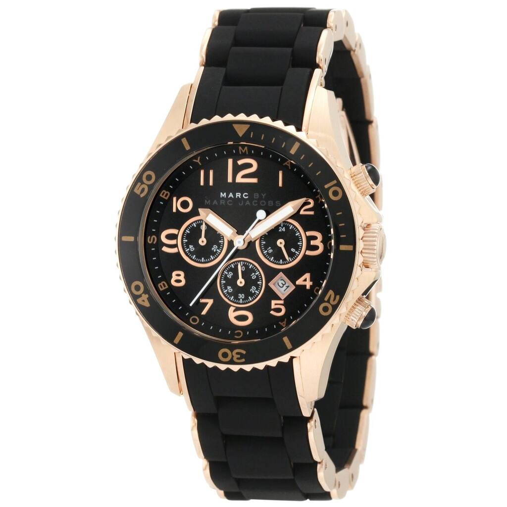 Marc Jacobs Women's 'Pelly' Black Dial Chronograph Watch