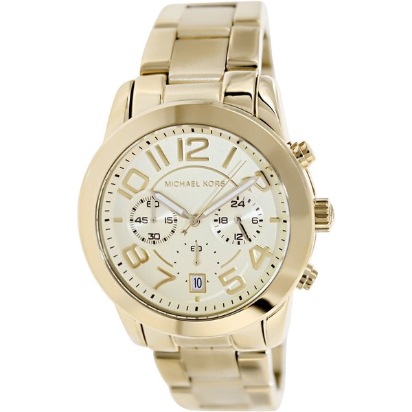 Shop Michael Kors Women's ' Mercer' Gold-Tone Stainless Steel Watch ...