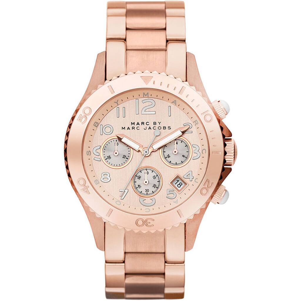 Marc Jacobs Women's MBM3156 'Rock' Rosetone Stainless Steel Watch