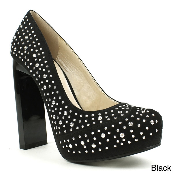 Fahrenheit Women's 'Kelly 02' Metallic Stud embellished Pumps Fahrenheit Heels