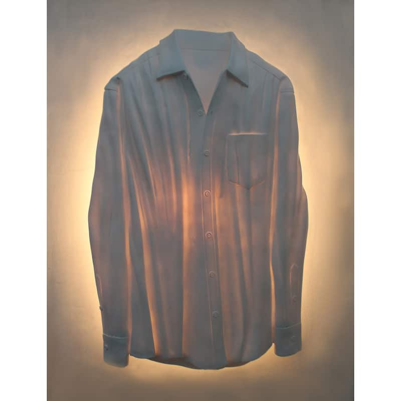 Blue Shirt Rubber Wall Decor with Light