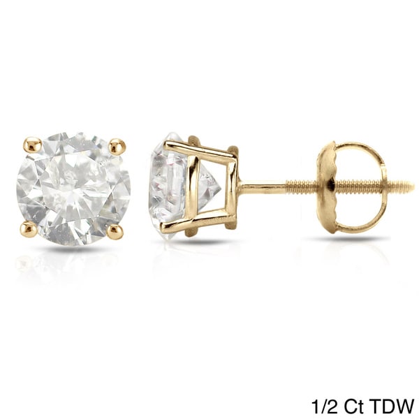 18k Yellow Gold 1 2ct To Tw Clarity Enhanced Diamond Stud 18k Yellow Gold 1 2ct To Tw Clarity Enhanced Diamond Stud Earrings